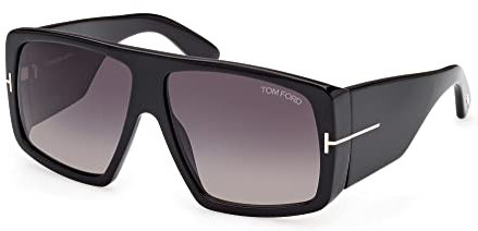 Tom Ford Occhiali da Sole RAVEN FT 1036 SHINY BLACK/DARK GREY SHADED 60/12/135 unisex