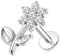 AROWRO 16g Tragus Medusa Conch Helix Monroe Philtrum Piercing Schmuck Titan Labret Tragus Lippen Knorpel Medusa Schmuck Innengewinde Ohrringe Tragus Hoop Ohrringe Lippenringe Blume CZ 10mm Silber