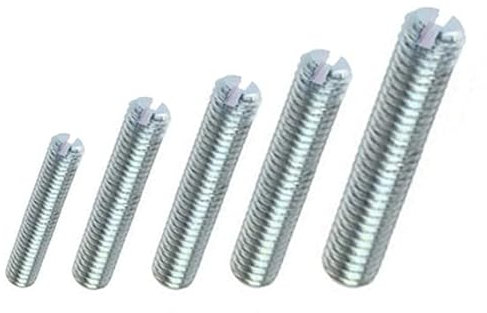 Gewindestift/Madenschraube mit Kegelkuppe + Schlitz - flach Stahl verzinkt DIN 551 (10, M3 x 4 mm)