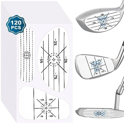 OSDUE Rechtshänder Golf Impact Tape, 360PCS Golfschläger Schlagaufkleber, Golf Schwungtrainer Trainingshilfen Swing Trainer für Eisen, Holz-Putter, Übungsschwung Trainingshilfe