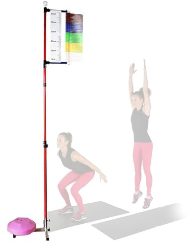 VIOLK Sprungmessgerät, vertikaler Sprungtester mit Stabiler Basis, stehendes Hochsprung-Trainingsgerät, Basketball, Volleyball, Spike-Trainer, Challenger (3,9–11,5 Fuß)