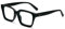 MMOWW Gafas de lectura rectangulares - Gafas de gran tamaño con montura cuadrada anti luz azul para mujeres y hombres (Negro, +1.5)
