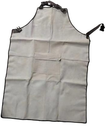 Fonowx Grembiule per saldatura, Grembiule da lavoro per saldatura, Grembiule da meccanico Tasche per attrezzi durevoli Abbigliamento per saldatore, 60 cm x 90 cm Grigio