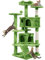 Yaheetech Rascador para Gatos Grandes Torre para Gatos Medianos Casitas de Sisal Centro de Actividad para Gatitos Altura 137 cm Verde