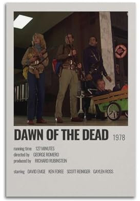 Filmposter Dawn Of The Dead, ästhetisches Leinwandposter, Raumdekoration, Wandkunst, Poster, 20 x 30 cm, ungerahmter Stil