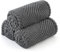 BEDSURE 3er-Pack Waschbar Hundedecke Kleine Hunde - 80x60 cm Hundedecke Sofa aus Coral Fleece, Hundedecke Flauschig und Weich, Katzendecke für Katzen, Haustier Decke für Unterwegs, Sofa, Dunkelgrau
