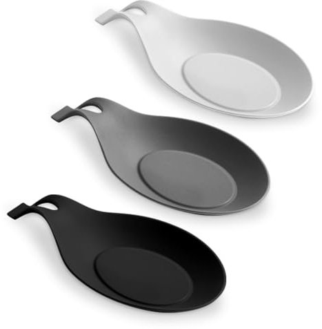 Silikon-Löffelablage für Herdplatte, Silikon-Löffelhalter für Küchentheke, Silikon-Löffelhalter für Herdplatte für Küchenutensilien, Spatel, Zange, Schöpflöffel, 3 Stück