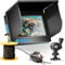 Portable Fish Finder Camera, Underwater fishing Camera with 5 inch IPS Monitor 6LED IR Infrared Lights, Waterproof Fishing Video Camera for Ice, River and Boat