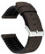 BARTON WATCH BANDS Hybrid-Uhrenarmbänder aus Leder und Gummi, 21 mm, Rauchgrau mit integrierten Schnellverschluss-Federstegen, 316L-Edelstahl, wählen Sie Armbandfarbe und Breite