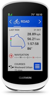 Garmin Edge Explore 2, 3-inch Bike Computer, with Intuitive GPS, VO2 Functions, Personal Records, Unisex Adult, White, Unique (Renewed)