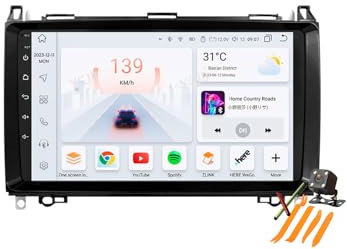 Autoradio Android 13.0 Navi 2 Din Stereo für V-Class W639 Vito Viano/W906 Sprinter 2006-2014 Sat GPS Navigation 9 Zoll Multimedia Player FM BT Receiver mit Carplay 4G 5G WiFi SWC,Y700s