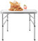 Yiyai Klappbarer Multifunktionstisch Mehrzwecktisch Campingtisch Klapptisch Markttisch höhenverstellbarer Tapeziertisch Beistelltisch zum Campen im Garten für Festivalls Märkte 75x55x70cm(LxBxH)