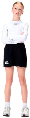 Canterbury Junior Unisex Players Drill Shorts | Rugby Shorts | CCC Logo Gym Shorts, Black, 12