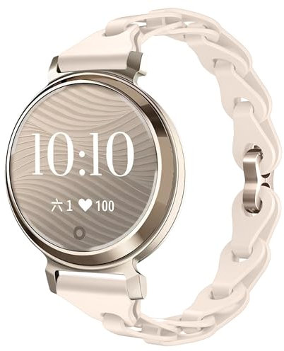 Blueshaweu 14 mm Women's Bracelet Compatible with Garmin Lily 2, Slim Single Chain Elegant Silicone Replacement Watch Strap for Garmin Lily 2 Smartwatch