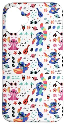 iPhone 16 Plus Disney Stitch and Angel Vacay Mode Print Case
