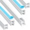 AiQInu Weiß Selbstklebender Kabelkanal (15mm x 10mm), 10 Stück, 4m Gesamtlänge, PVC-Material, Flammhemmend, Korrosionsbeständig, Wandmontage, Kabelmanagement