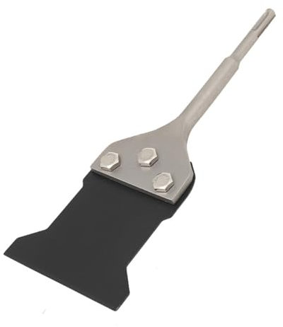 NICCOO Spachtelmeißel SDS-Plus 275x100mm, Stahlplatte Meißel Bodenschaber zum Abziehen von Fußbodenkleber, Fliesenkleber, Teppich, Linoleum, PVC Fliesen, Stahlplatte Meißel