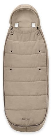 CYBEX Gold Fußsack, Für Kinderwagen, TOG 5, Beige | Für Kinderwagen, für Kinder von 6 Monaten bis 3 Jahren, TOG 5, warm und wasserabweisend, warmes Teddyfleece-Futter