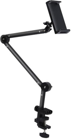 SUNNINGUP Tablet Stand Holder Mount, Foldable Tablet Holder for Bed, 360° Flexible&Adjustable Tablet/Phone Mount Clamp Desk for iPad Pro 12.9, 11, 10.5, 9.7, iPad Air mini 2 3 4 5 6, 4.7-12.9 Devices