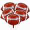 5 Stück Große Football Luftballons, Braun American Football Folienballons, Rugby Fußball Thema Party Ballon Deko für Junge Kinder Fußballfans Superbowl Geburtstag Kindergeburtstag Dekoration Zubehör