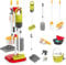 Kinderstaubsauger Mit Saug und Soundfunktion,14pcs Kinder Reinigung Set, Putzset Kinderbesen Set Spielzeug für Kleinkinder, Spielzeug für die Hausreinigung für Jungen Mädchen ab 3 Jahren (Rot)