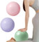 SENLINLIN 3 Stück Pilates Ball 25cm, Weicher, Rutschfester & Verdickter Gymnastikball Klein in Pink, Lila & Grün, mit Blasrohr, Pilates & Yoga Zubehör für Fitnessstudio, Zuhause, Büro