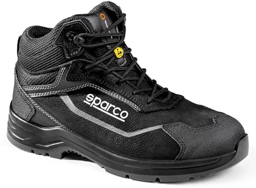 Sparco - Indy-H Oscar ESD S3S SR FO LG - Sicherheitsschuhe für Damen und Herren - rutschfeste und widerstandsfähige Arbeitsschuhe - Sicherheitsschuhe für alle Arbeitsbedingungen - EU 44