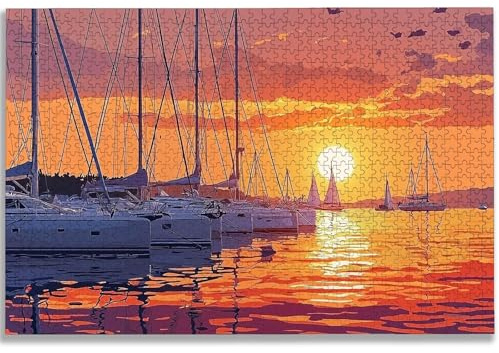 Puzzle 5000 Teile Meer, Puzzle 5000 Teile Erwachsene, Holzpuzzle Erwachsene mit Exquisiter Verpackungsbox, Klassische Puzzles Boot für Die Ganze Familie, Groß Puzzles für Geschenke, Dekor, -1105
