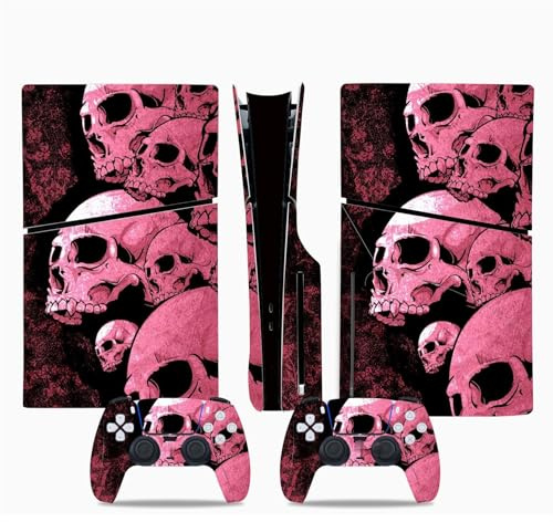 Skin Aufklebern Für PS5 Slim Skin Disc Edition & Für Digital Konsole Und Controller Vinyl Cover Skins Wraps Kratzfest Kompatibel 72463 Aufkleber Cover Wrap(Disc Version)