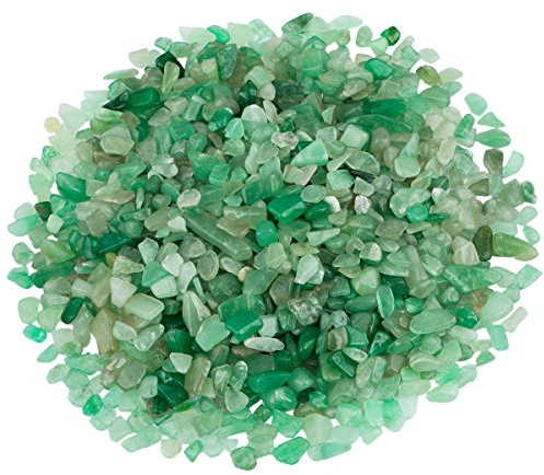 Shanxing 1lb Crystal Tumbled Chips Stones Bulk Crushed Stone for Home Decor | Green Aventurine Crystal Crushed Stones, Healing Small Tumble Decorative Stones, for Vase Fish Tank Aquarium Resin Crafts