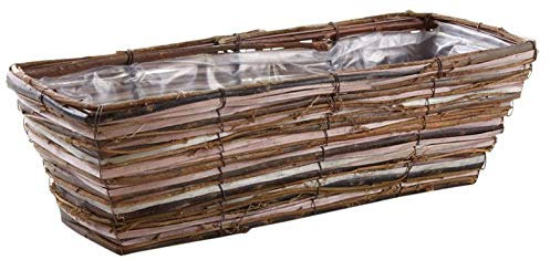 Jardinière Osier Brut et Bois