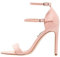 Even&Odd Riemchen Abend Sandalette - Stiletto Schuhe für Party, Freizeit & Sommer in Nude, Größe 37