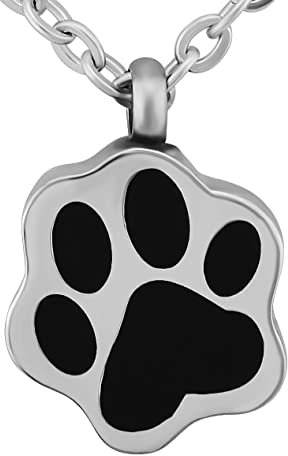 Hanessa Personalisierte Kette mit Gravur Edelstahl 55 cm mit Anhänger Pfote in silber gold - Personalisierte Geschenke für Tierbesitzer Damen Herren - Halskette Kettenanhänger Hund