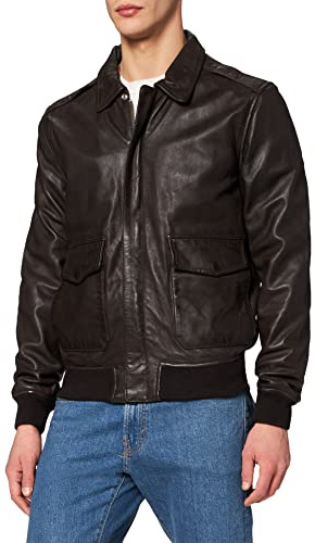 Schott NYC Lcflightwx, Giacca Uomo, Marrone (Brown Brown), Large