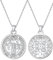S925 Saint St. Benedikt Anhänger Halskette Sterling Silberfarbe St Christopher Medaille Münze Anhänger Schmuck