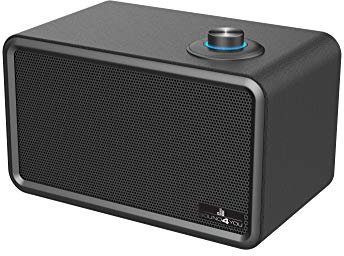 SCHWAIGER 661729 Moderner Retro Bluetooth Lautsprecher Modern-Vintage Speaker Lederoptik Holzgehäuse Akku Wireless HiFi Musikbox inkl. Klinkenkabel Micro-USB-Kabel