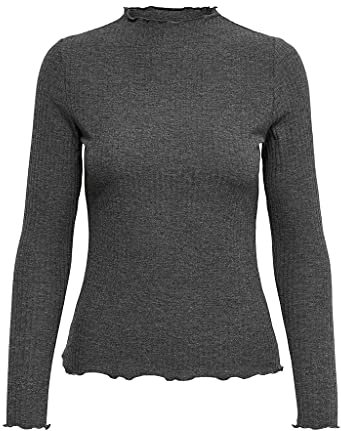 ONLY Débardeur Onlemma pour Femme, Gris foncé mélangé, XS