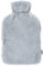 LIVIVO 2L Hot Water Bottle with Insulating Cover and Pockets for Hands - Keep Cosy and Warm (Grey Faux-Fur)