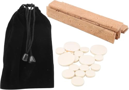 Kit Cuscinetti per Clarinetto con Chiave in Sib, Durevoli Cuscinetti per Fori da 17 Pezzi + 10 Pezzi per Fogli di Sughero Naturale Accessori per Strumenti per Clarinetto Kit di Ricambio