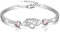 AOBOCO Infinity Armband Sterling Silber Damen Liebes Unendlichkeitszeichen Armreif Armband, Geburtstag Freundschaft Hochzeitstag Geschenke für Freundin Mutter (Simulierter Lichtamethyst)
