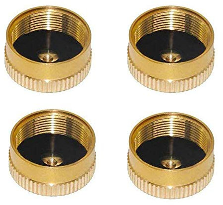 AOPANDA Propangas-Tankdeckel aus massivem Messing, Nachfüllpackung, 0,5 kg, für Outdoor-Campingkocher Kochen, Verhindern von Gasaustritt, Messingkonstruktion (4 Packungen)