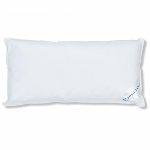 Koru Style Superior Kopfkissen 40x80 Daunen – Größe 40x80 cm - Federkissen Daunenkissen - 70% Federn / 30% Daunen - Kissen 40 x 80 – Füllgewicht 500g – Härtegrad: weich