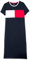 Tommy Hilfiger Women's T-Shirt Short Sleeve Cotton Summer Dresses Midi, Classic Sky Captain Multi, L