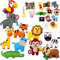 Nähset Kinder ab 6 Jahre, Filztiere Nähen Set für Anfänger Mädchen Jungen, kreativ DIY Bastelset Kinder mit farbige Stickgarn Plastiknadeln Schere Füllwatte Nähzeug, Animals Sewing Kit (Waldtier)