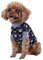 Cutebone Halloween-Hundepullover, Piratenschädel Gestrickt Welpenkleidung für kleine Hunde, Gemütliche Sweatshirts, Hundemäntel mit Loch für die Leine DS39S-DE