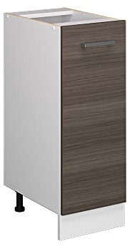 Vicco Meuble de Cuisine R-Line, Gris/Blanc, 30 cm sans Plan de Travail