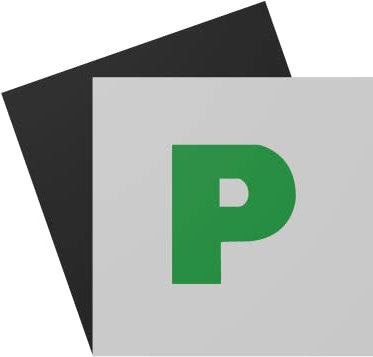 TMS Strong Magnetic P Plates | Made in the UK | 2 Pack Just Passed Plates for Car with Magnet Backing | Easy to Attach and Remove | For New Drivers [P Plates, Extra Thick]