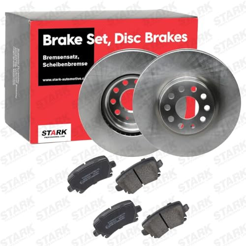STARK SKBK-10991460 Bremsenset Hinten Belüftet 312mm - Bremsen Set mit Bremsscheiben und Bremsbeläge Satz