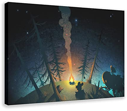 Outer Wilds Poster Gaming Poster 1 Leinwand Poster Schlafzimmer Dekor Sport Landschaft Büro Zimmer Dekor Geschenkrahmen Stil 50 x 75 cm