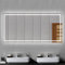 Biubiubath Badspiegel mit Beleuchtung 140x80cm Badezimmerspiegel Kaltweiß Wandspiegel mit Wandschalter Beschlagfrei IP44